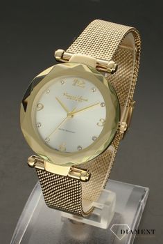 Zegarek damski na złotej bransolecie biżuteryjnej Bruno Calvani z cyrkoniami BC3356 GOLD. Mechanizm japoński mieści się w okrągłej, pozłacanej, wytrzymałej kopercie pokrytej złotem. Koperta wykonana z ALLOY’u, czyli bardzo   (3).jpg